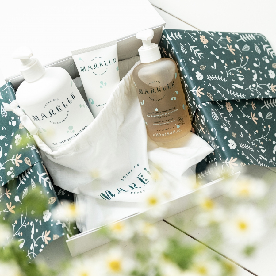 Marelle soins bio bébés et enfants coffret cadeau