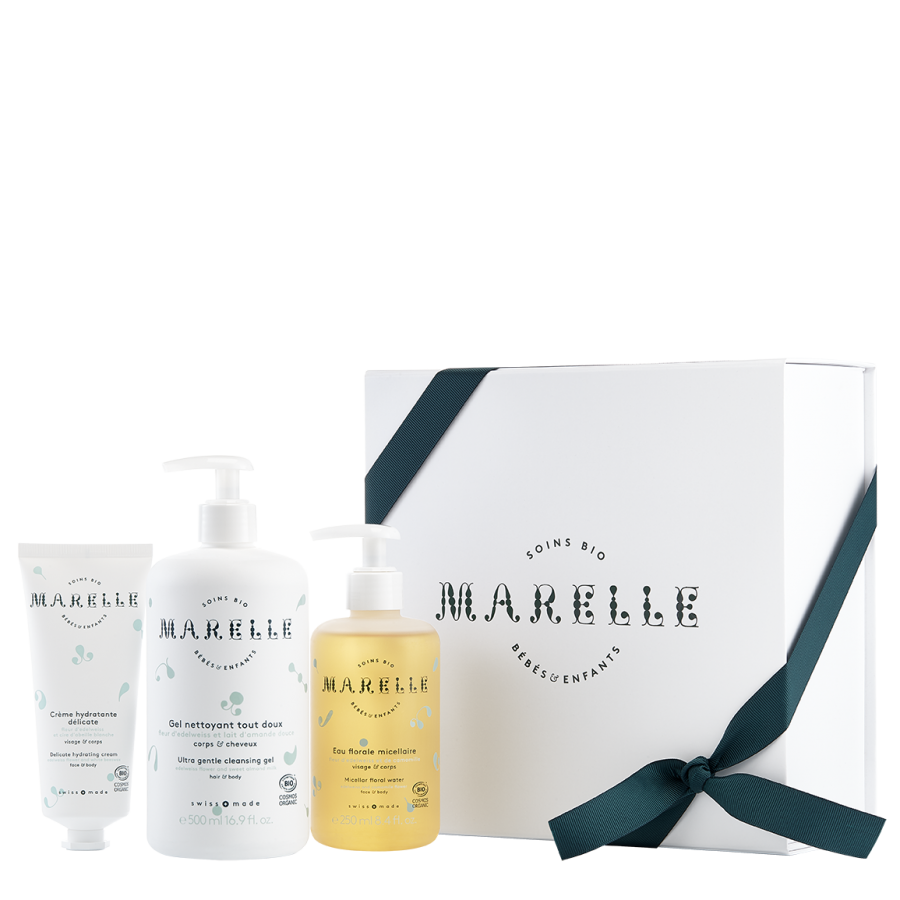 Marelle soins bio pour bébés et enfants coffret cadeau