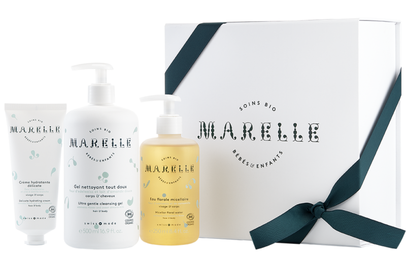 Marelle soins bio pour bébés et enfants coffret cadeau
