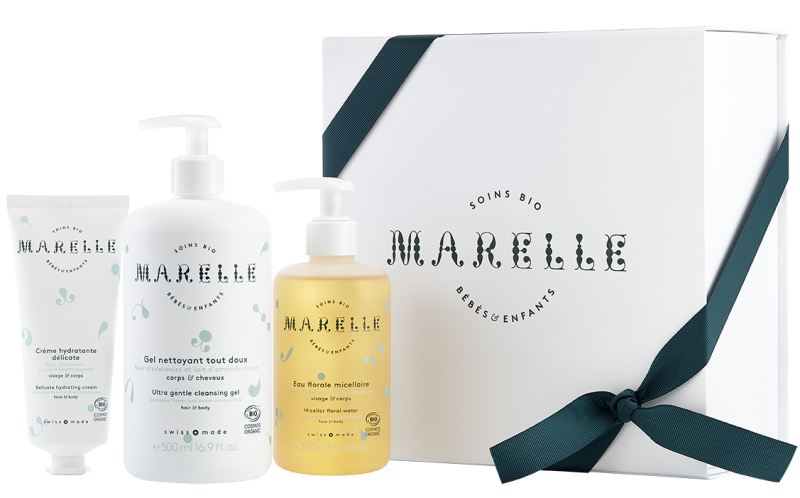 Marelle soins bio pour bébés et enfants coffret cadeau